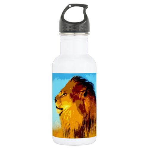 Pop Art Lion Water Bottle