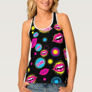 Pop Art Lips – Cool & Love Tank Top