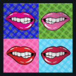 Pop Art Lips Photo Print<br><div class="desc">Retro inspired artwork with a fun "pop" of color.</div>