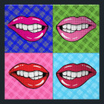 Pop Art Lips Photo Print<br><div class="desc">Retro inspired artwork with a fun "pop" of color.</div>