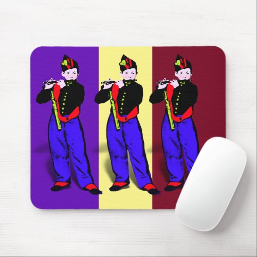 Pop Art Little Flutist Manet Mouse Pad