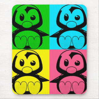 Pop Art Little Tux Mouse Pad