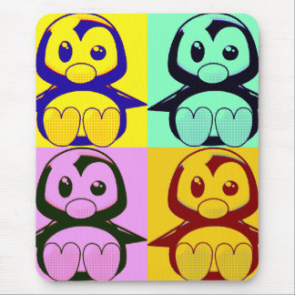 Pop Art Little Tux Mouse Pad