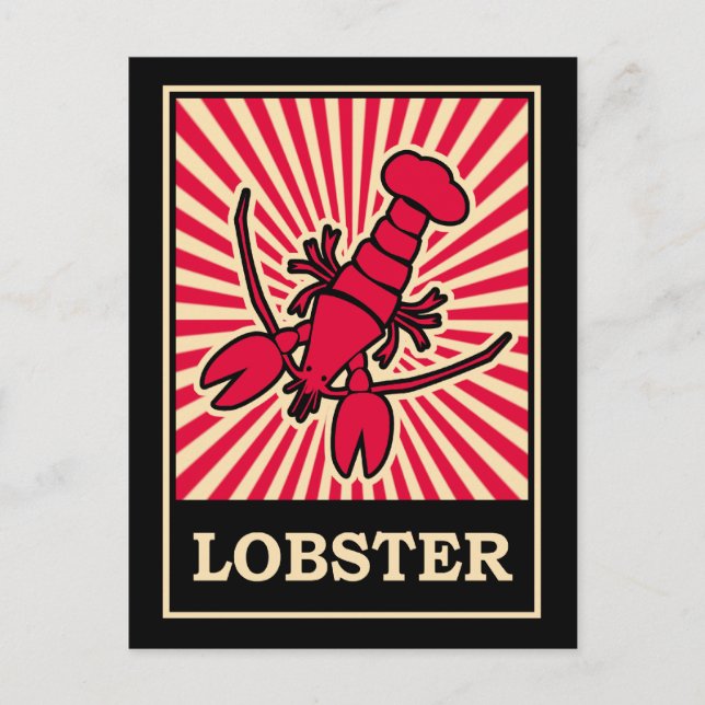 Pop Art Lobster Postcard (Front)