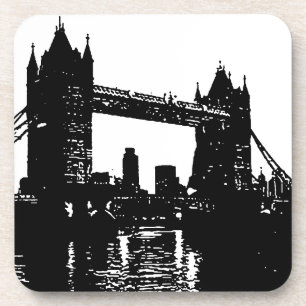 Pop Art London Tower Bridge Beverage Coaster