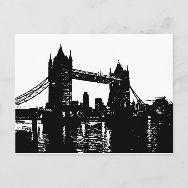 Pop Art London Tower Bridge Postcard (Front)