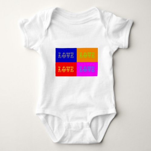 Pop Art Love Baby Bodysuit