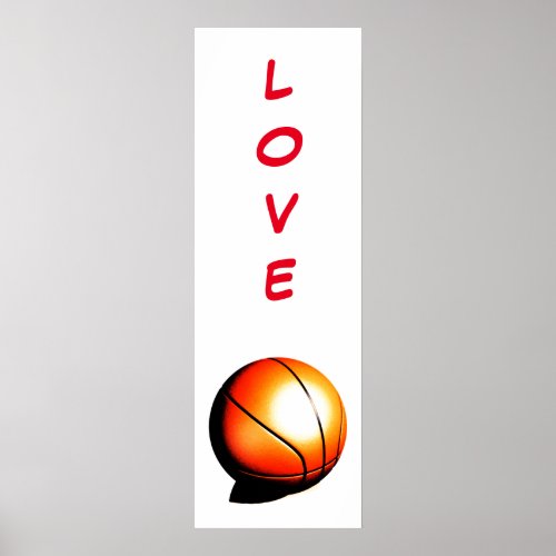 Pop Art Love Basketball Door Poster