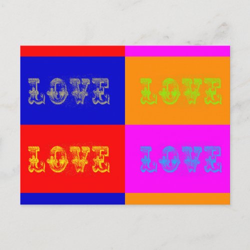 Pop Art Love Postcard