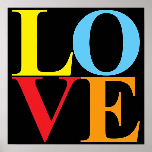 Pop Art LOVE | Typography Poster (Front)