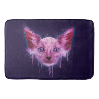 Pop Art Lykoi Cat Bath Mat