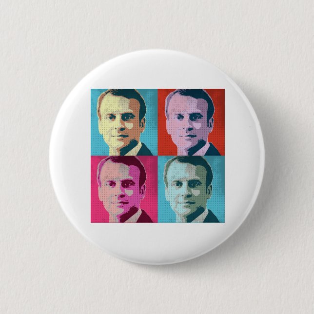 Pop Art Macron Button (Front)
