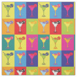 Pop Art Margarita Cocktails Retro Pattern Fabric