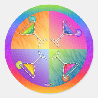Pop Art MARGARITAS STICKER (round)