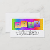 Pop Art MARTINIS BUSINESS CARDS (horizontal) (Front/Back)