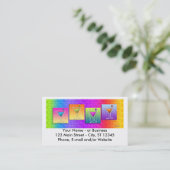 Pop Art MARTINIS BUSINESS CARDS (horizontal) (Standing Front)