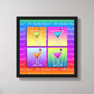 POP ART MARTINIS Gallery Wrapped Canvas Print