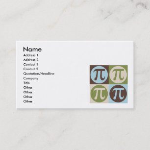 Pop Art Math Business Card