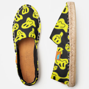 pop art melting happy faces retro 1990s espadrilles