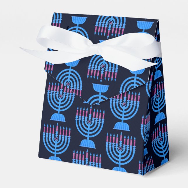 Pop Art Menorah Favor Box (Front Side)