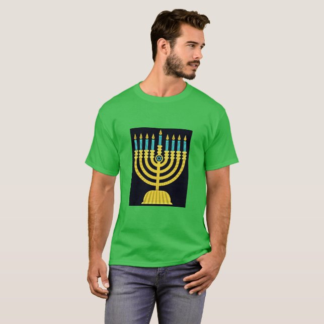 Pop Art Menorah T-Shirt (Front Full)