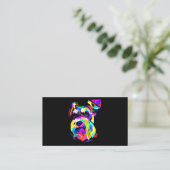 Pop Art Miniature Schnauzer Dog Animal Lovers Keep Business Card (Standing Front)