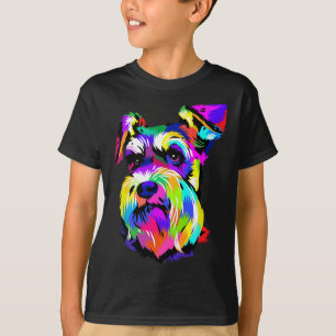 Pop Art Miniature Schnauzer Dog Animal Lovers Keep T-Shirt