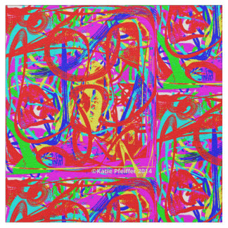 Pop Art Mod Abstract Design Fabric