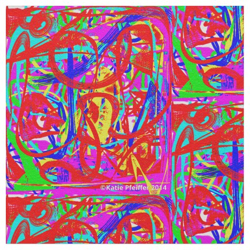 Pop Art Mod Abstract Design Fabric