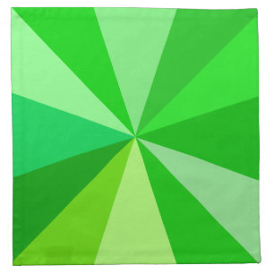 Pop Art Modern 60s Funky Geometric Rays in Green Cloth Napkin
