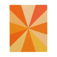 Pop Art Modern 60s Funky Geometric Rays in Orange