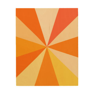 Pop Art Modern 60s Funky Geometric Rays in Orange
