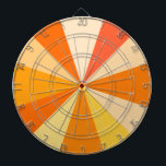 Pop Art Modern 60s Funky Geometric Rays in Orange Dart Board<br><div class="desc">This hip,  retro 60s-inspired pop art design has bright,  psychedelic orange rays / sunbursts shooting out in a geometric pattern. This funky,  minimalist,  ultra-mod design has twelve rays in varying shades of orange. It's groovy,  baby.</div>