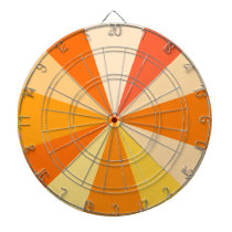 Pop Art Modern 60s Funky Geometric Rays in Orange Dart Board
