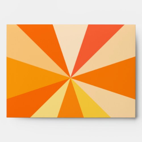 Pop Art Modern 60s Funky Geometric Rays in Orange Envelope