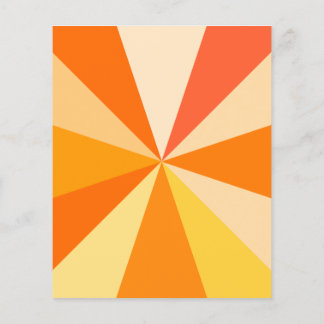 Pop Art Modern 60s Funky Geometric Rays in Orange Flyer