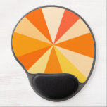 Pop Art Modern 60s Funky Geometric Rays in Orange Gel Mouse Pad<br><div class="desc">This hip,  retro 60s-inspired pop art design has bright,  psychedelic orange rays / sunbursts shooting out in a geometric pattern. This funky,  minimalist,  ultra-mod design has twelve rays in varying shades of orange. It's groovy,  baby.</div>