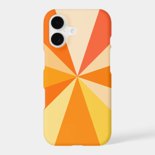 Pop Art Modern 60s Funky Geometric Rays in Orange iPhone 17 Case