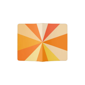 Pop Art Modern 60s Funky Geometric Rays in Orange Passport Holder