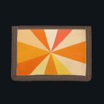 Pop Art Modern 60s Funky Geometric Rays in Orange Tri-fold Wallet<br><div class="desc">This hip,  retro 60s-inspired pop art design has psychedelic orange rays / sunbursts shooting out in a geometric pattern. This funky,  minimalist,  ultra-mod design has twelve rays in varying shades of orange. It's groovy,  baby.</div>