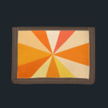 Pop Art Modern 60s Funky Geometric Rays in Orange Tri-fold Wallet<br><div class="desc">This hip,  retro 60s-inspired pop art design has psychedelic orange rays / sunbursts shooting out in a geometric pattern. This funky,  minimalist,  ultra-mod design has twelve rays in varying shades of orange. It's groovy,  baby.</div>
