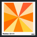 Pop Art Modern 60s Funky Geometric Rays in Orange Wall Sticker<br><div class="desc">This hip,  retro 60s-inspired pop art design has psychedelic orange rays / sunbursts shooting out in a geometric pattern. This funky,  minimalist,  ultra-mod design has twelve rays in varying shades of orange. It's groovy,  baby.</div>