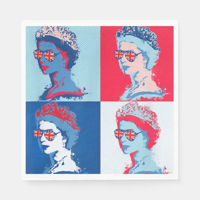 Pop art modern HM Queen  Napkins (Front)