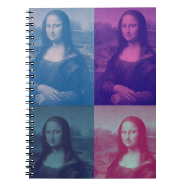 Pop Art Mona Lisa Notebook (Front)