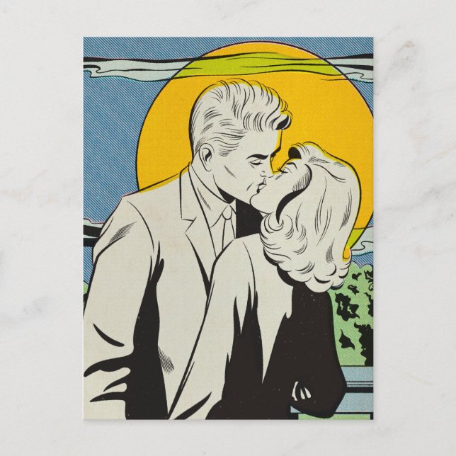 Pop Art | Moonlight Kiss | Postcard (Front)