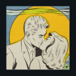 Pop Art | Moonlight Kiss | Wood Wall Art | 12"x12"<br><div class="desc">Moonlight Kiss

Pop Art

Created by digitally mimicking the 4-color process used for printing comic books in the early days.</div>