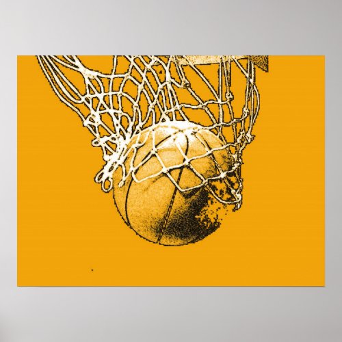 Pop Art Motivational Basketball Poster