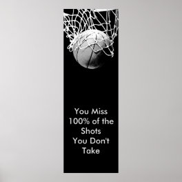 Pop Art Motivational Quote Basketball Poster
