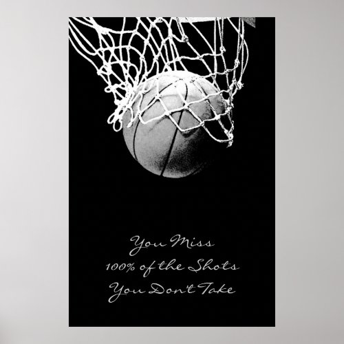 Pop Art Motivational Quote Basketball Print
