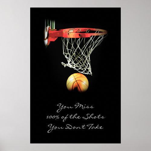 Pop Art Motivational Quote Basketball Print